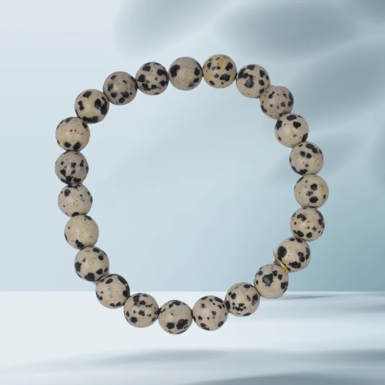 Black Dot Jasper Stone Bracelet